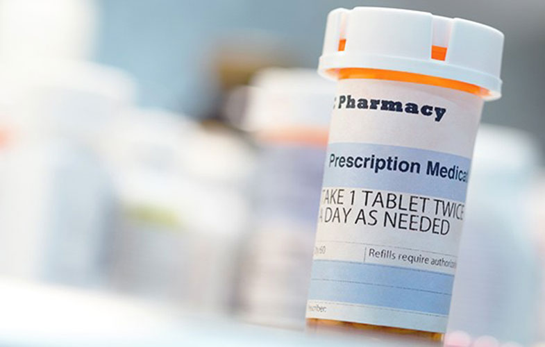 close up of a prescription bottle