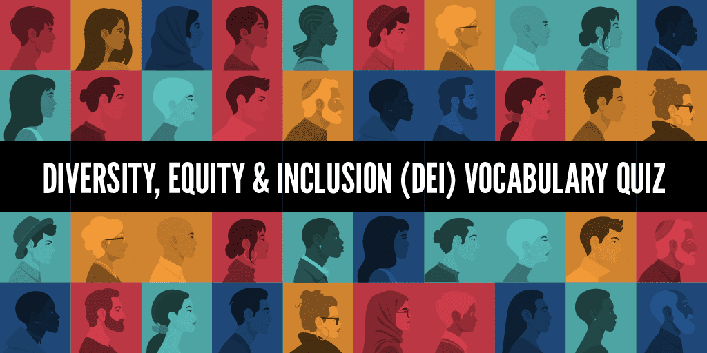 title graphic of the diversity, equality and inclusion vocabulary quiz
